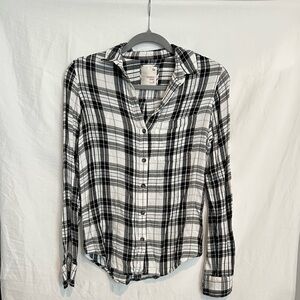 Plaid Black and White Shirt